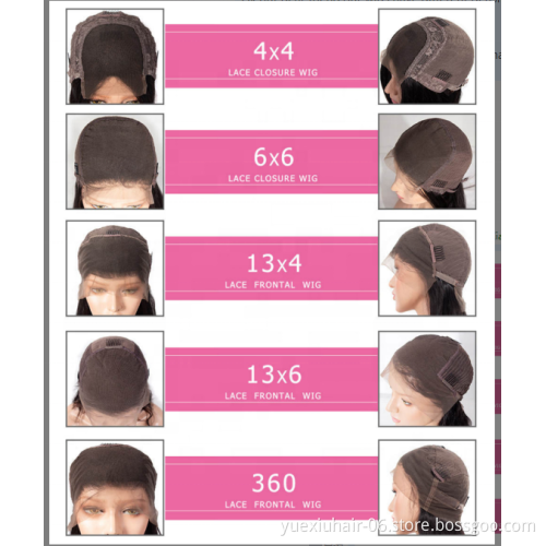 cheap wholesale Brazilian 100% Human Swiss HD Transparent 13x4 5X5 Lace Glueless Virgin all density Hair Wigs for Black Women